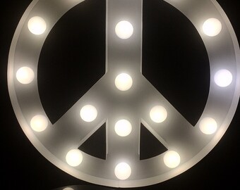 Lighted Peace Sign Lighted Peace Sign, Peace Sign Outdoor Lights