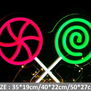 Light Up Halloween Candy Neon Sign Candy Shop Neon Decor Halloween Store Shop Home Party Neon Light Wall Table Light