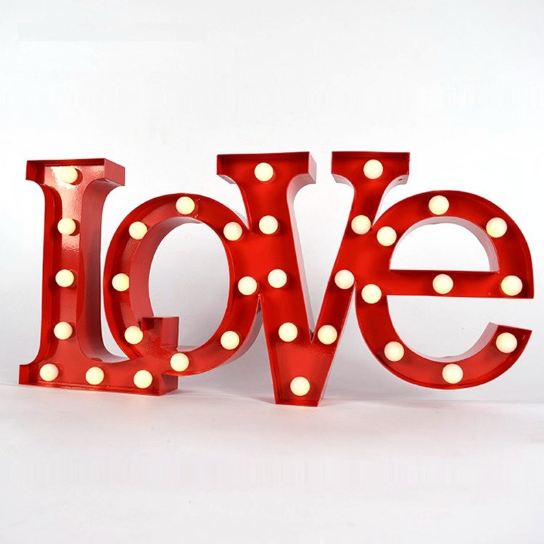 9 Light up Love Letter Marquee Light Marquee Sign Etsy