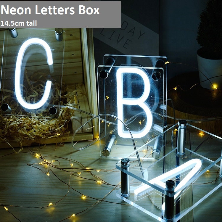 Light Up Letters Neon Letters Neon box Party Letters Party Etsy
