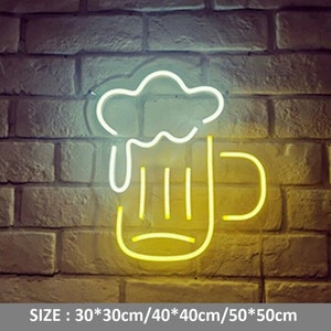 Beer Neon Sign Acrylic Neon Light Wall  Neon Decor Custom Bar Pub Neon Decor