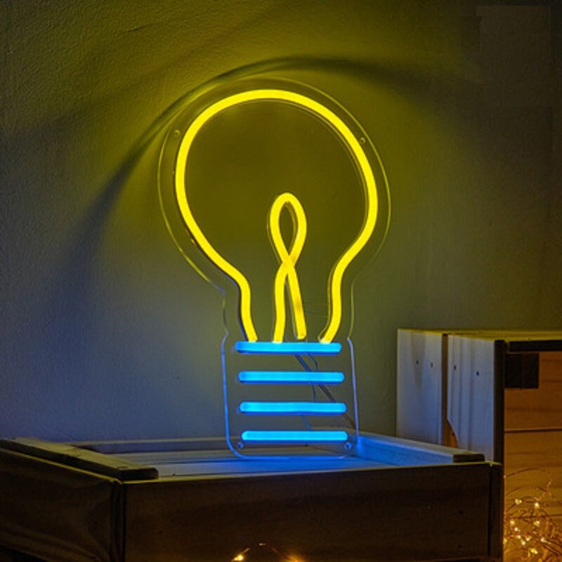 New Bulb Artwork Handmade Acrylic Light Lamp Neon Sign 17" 