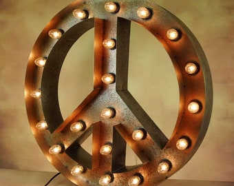 15 "-24" Metall Peace Zeichen Home Party Bar Pub Inn Wandtischdeko