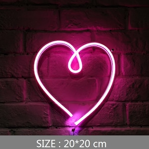 Mini Heart Neon Sign Love Sign Custom Neon Kids Children Room Wall Table Decor Birthday Neon Gift