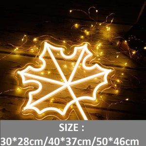 Ahornblatt Leuchtreklame Blatt Neon Dekor Ahornblatt Neonlicht Haus Party Schlafzimmer Wohnzimmer Wand Tischlicht