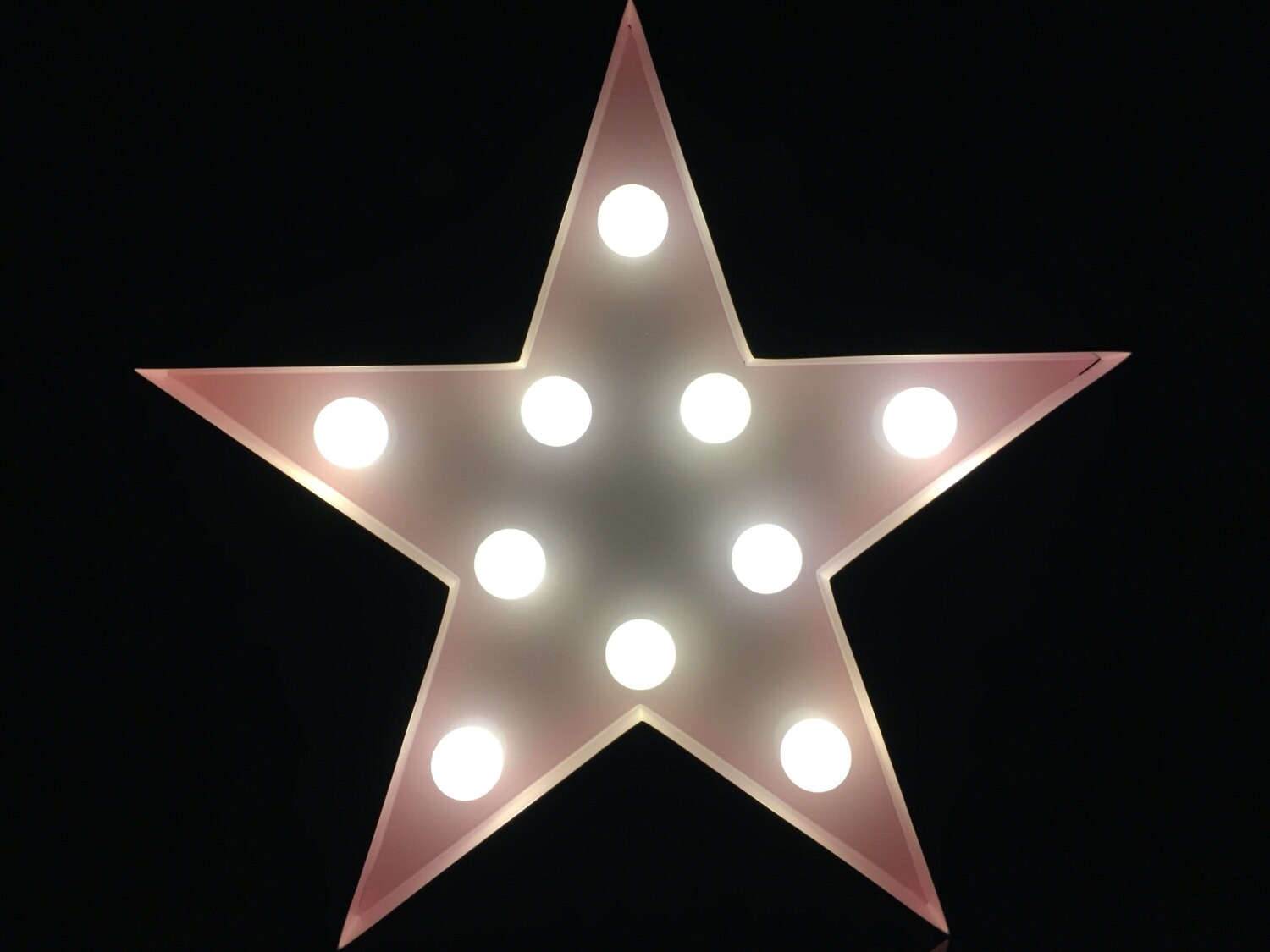 Vintage LED pink star marquee light marquee sign night light Etsy