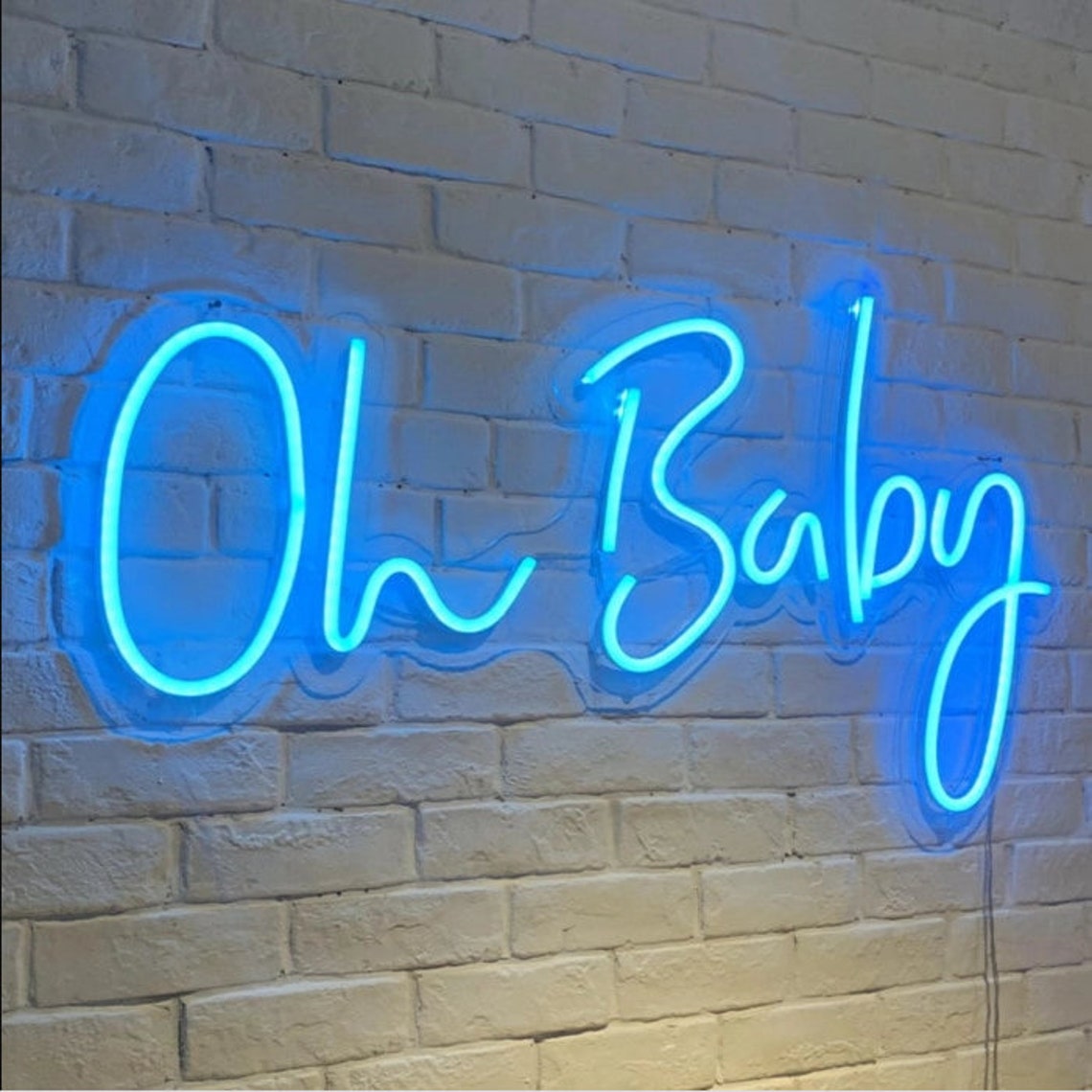 Oh Baby Light up Neon Letters Neon Sign Party Neon Decor Etsy