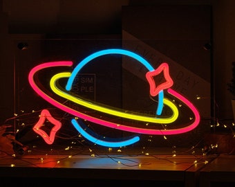 Neon 2024 planet sign