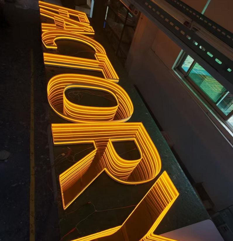 Custom Single-colored Infinity Mirror Letters Light up Letters Signs ...