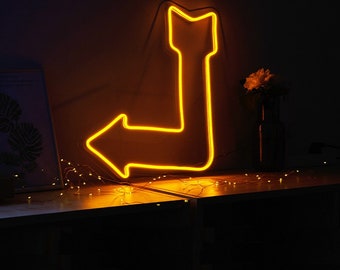 LED Acrylic Arrow Neon Sign Direction Symbol Pointer