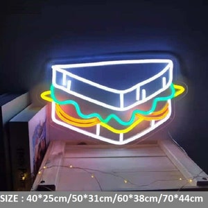 Sandwich Neon Sign Sandwich Neon Decor Shop Store Bar Restaurant Decor
