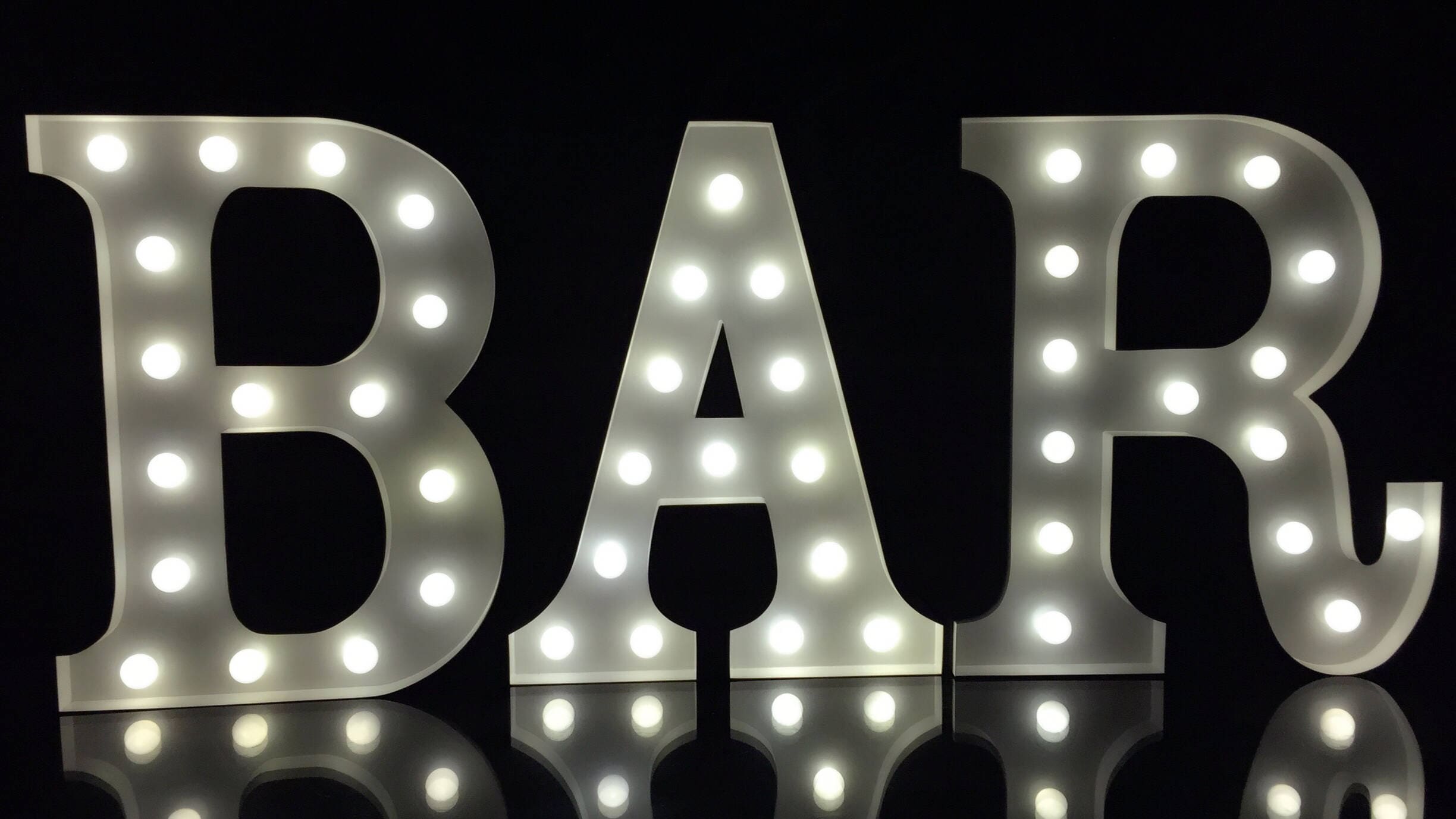 Black Light Up Letters For Wall / You Only Live Once Sign Marquee Light