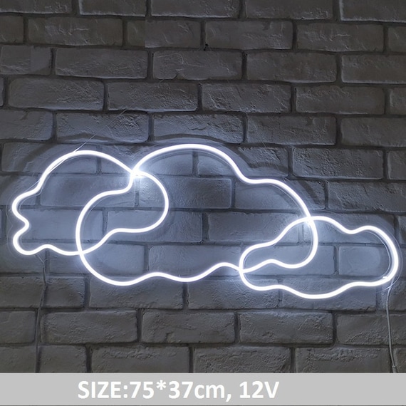 Cloud Neon Sign With Acrylic Plate LED Cloud Neon Light Neon Decor