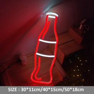 Soda Drink Leuchtreklame mit Acrylplatte USB Powered LED Neonlicht Neon Decor Party Bar Pub Neon Decor