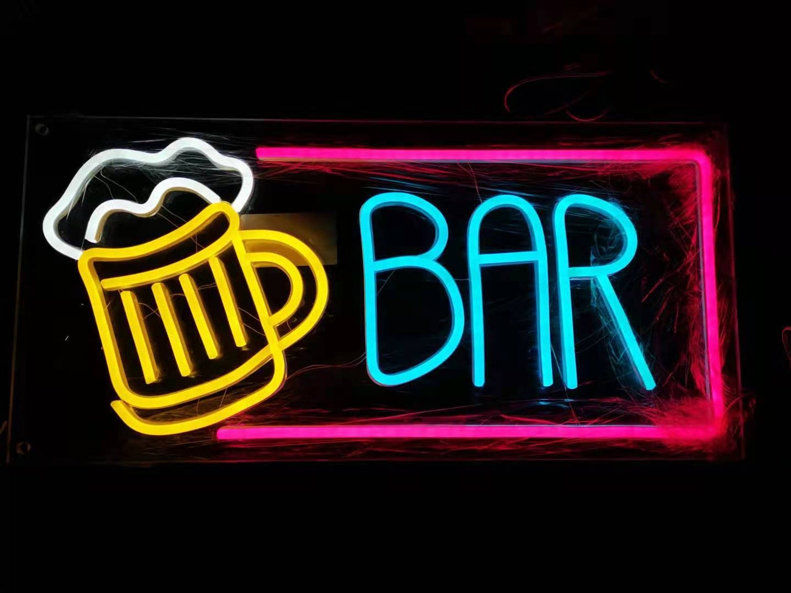 Bar Neon Sign Alcohol Licor Cerveza Vino Signo de Neón con Etsy