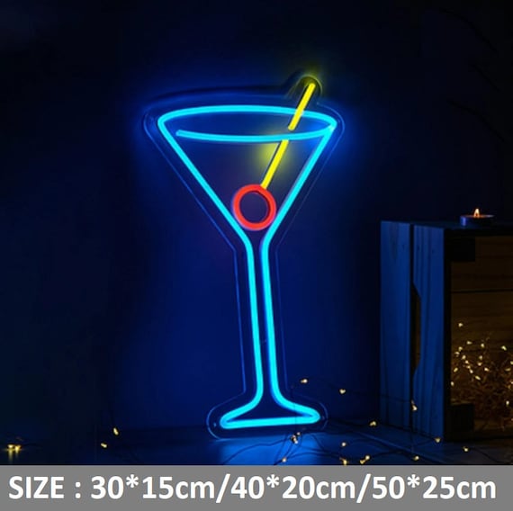 New Martini Cup Girl Acrylic Neon Light Sign 20" Real Glass Poster Gift 
