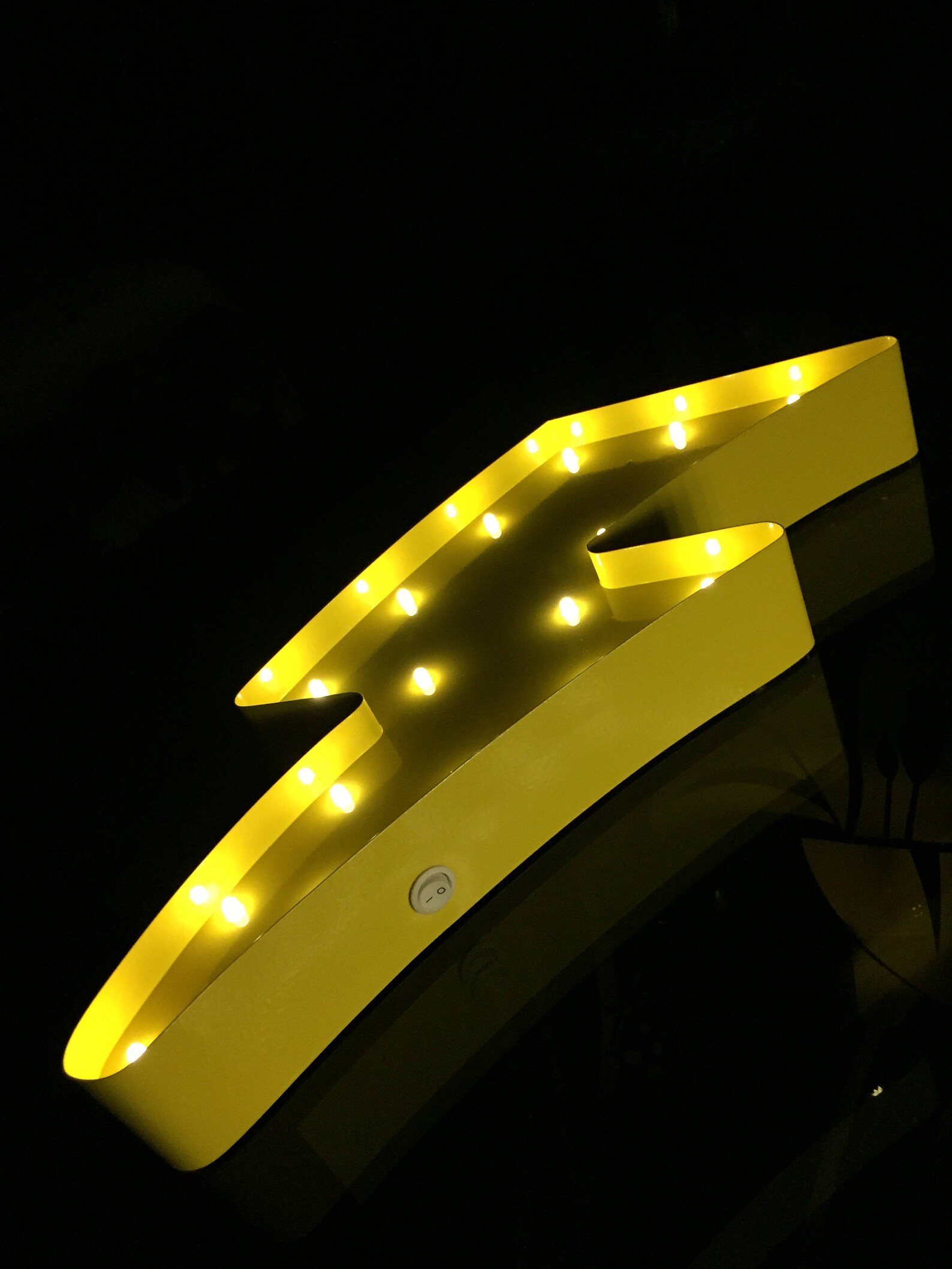 15 LED Light Yellow Thunder Flash Lighting Sign Battery Etsy