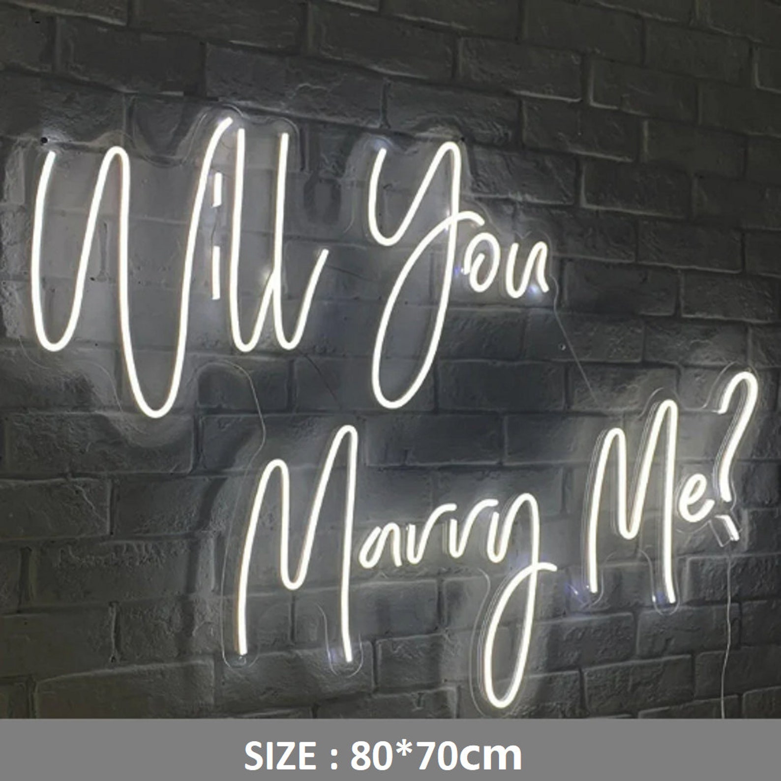 Will You Marry Me Neon Sign With Acrylic Board Neon Letters - Etsy