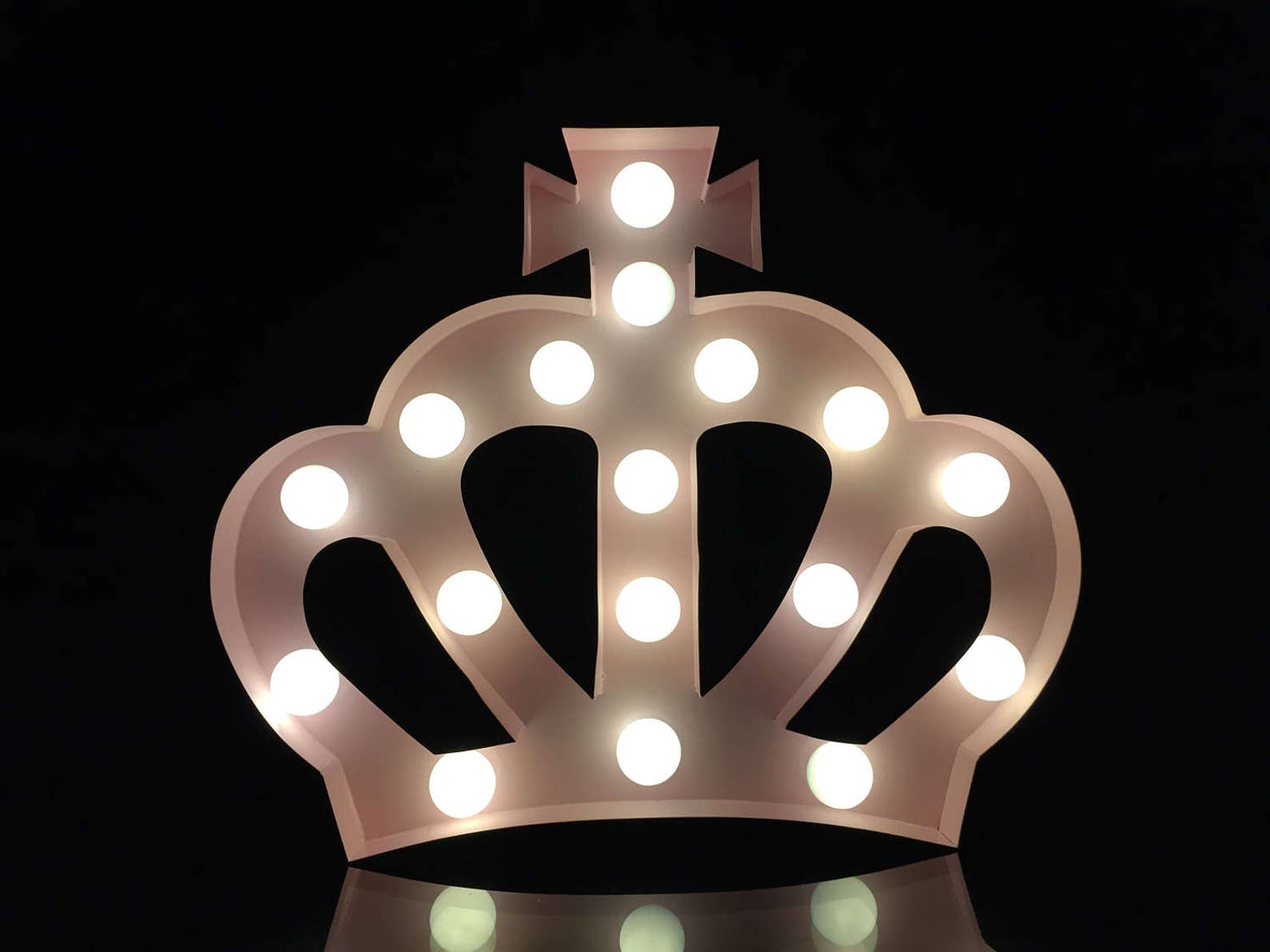 Vintage Metal 8 Pink Marquee Light Sign Crown Shape Etsy