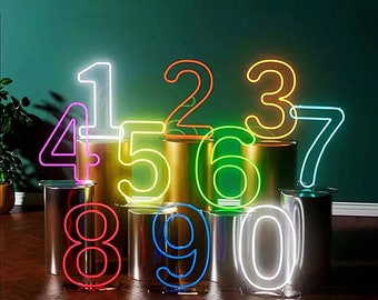 12 "-39" Tall Light Up Numbers Neon Numbers Neon Letters Pary Birthday Anniversay Wedding Event Decor