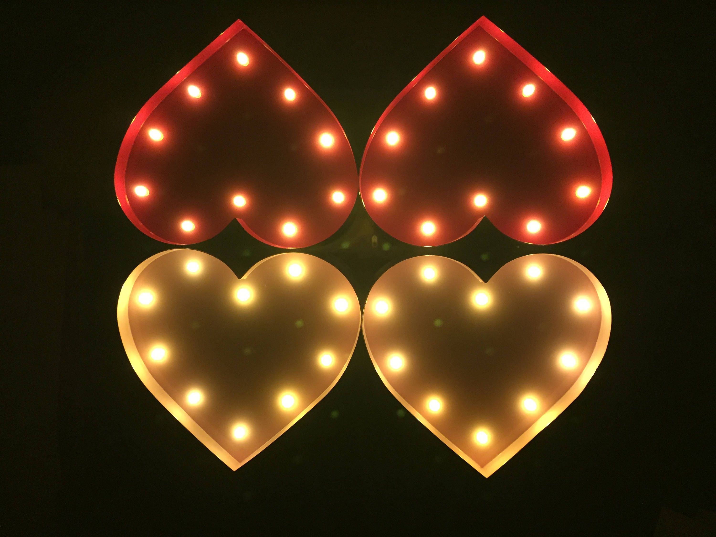 Metal Red heart Marquee light night light kids room light Etsy