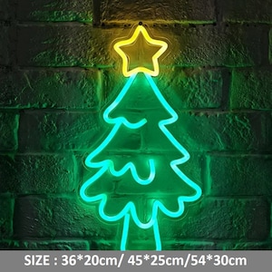 Christmas Tree Neon Sign with Acrylic Board Neon Decor Home Christmas Decor Christmas Gift