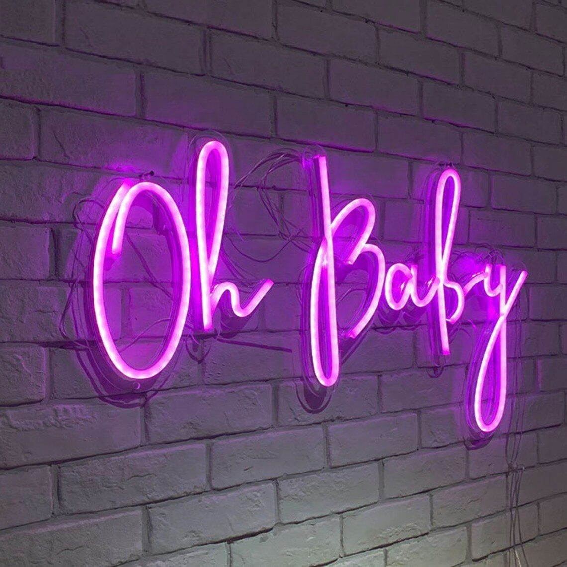 Lets Party Light Up Neon Letters Neon Sign with Acrylic Plate Etsy