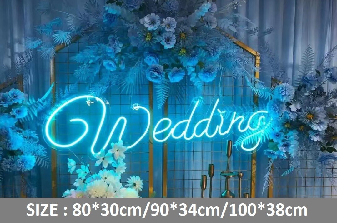 Wedding  Light Up Neon Letters Neon Sign with Acrylic Board Wall Neon Decor Custom Wedding Party Neon Decor