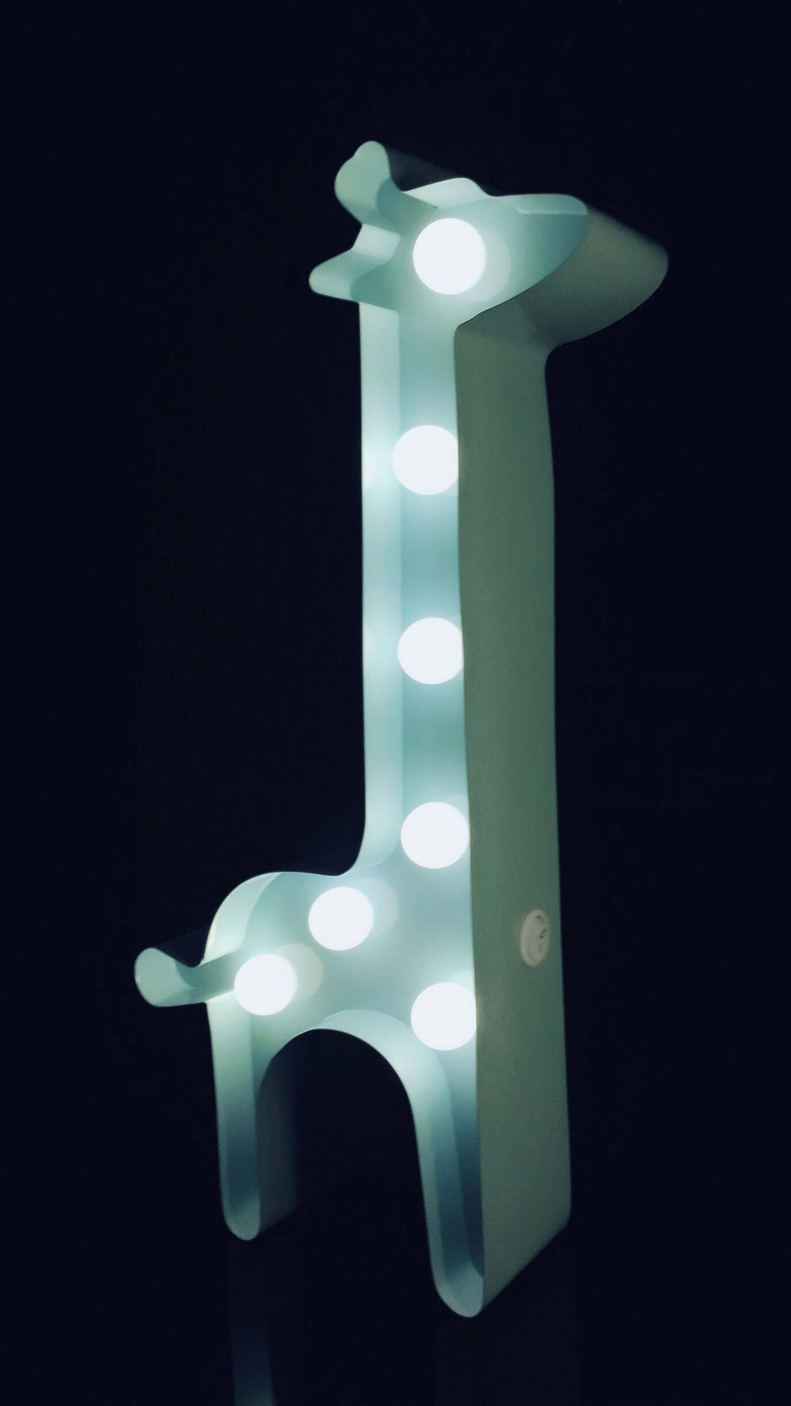 Metal Blue Light up Giraffe Marquee Lightnight Lightkids Etsy