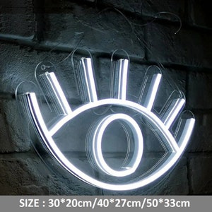 Eye Leuchtreklame mit Acryltafel Neon Decor Home Room Bar Pub Decor
