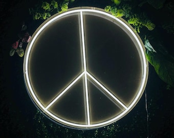 Peace Zeichen Neonlicht, Acryl Raum Dekor
