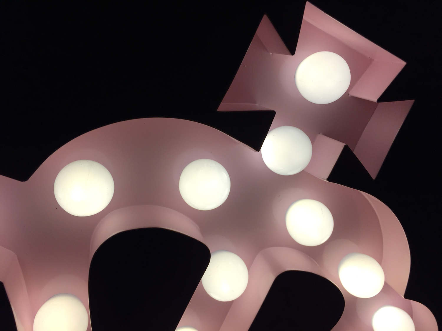 Vintage Metal 8 Pink Marquee Light Sign Crown Shape Etsy