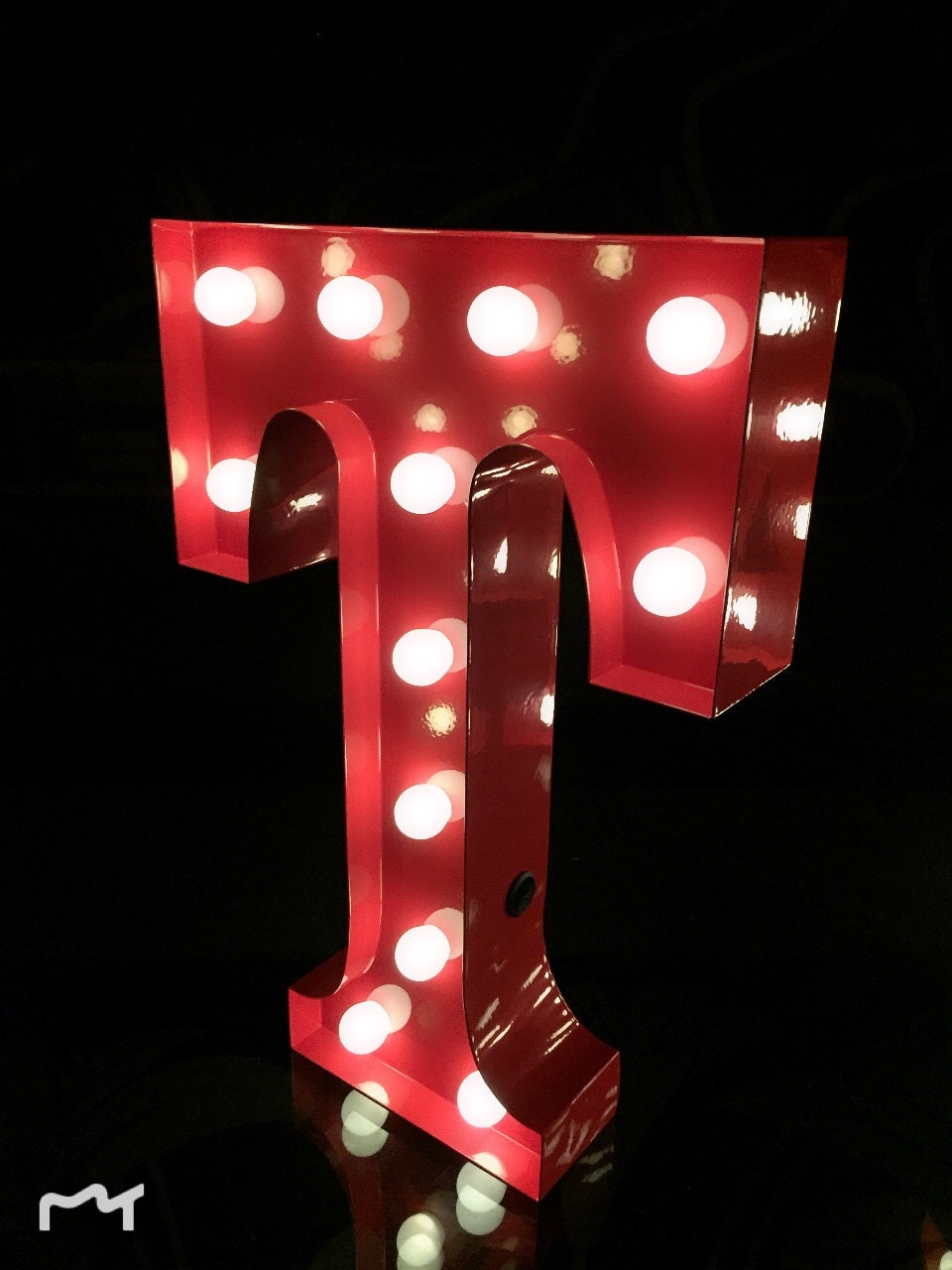 12 Metal Light up Letters Red AZ Marquee Letters Etsy
