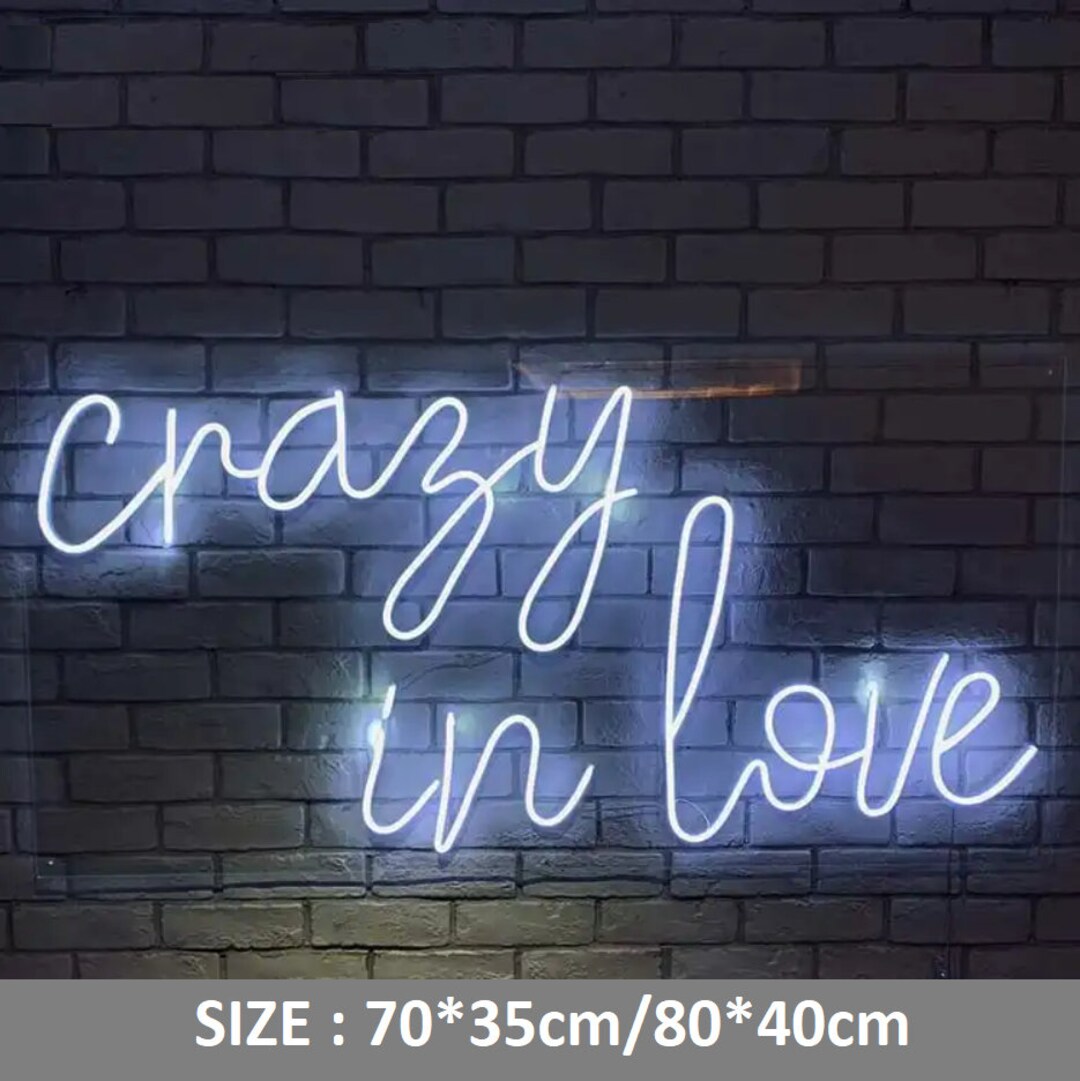 Crazy in Love Light up Letters Neon Sign Custom Neon Letters Neon Sign