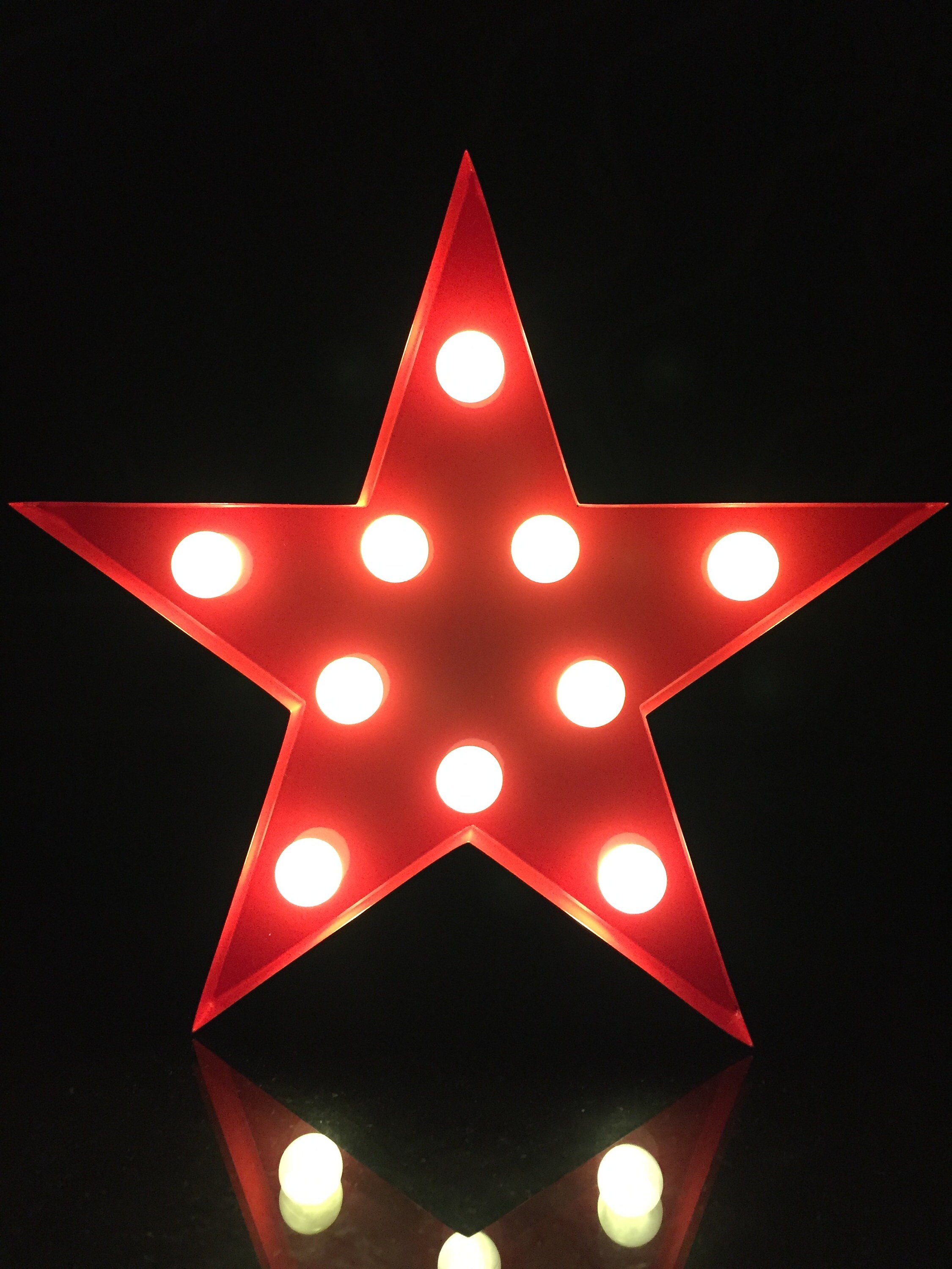Etsy Decor Star LED Vintage Room Powered Light Battery Light Gift Christmas Light Star Marquee Marquee up Night Novelty Red - Sign