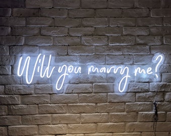 Will You Marry Me Neon Sign with Acrylic Plate Neon Decor Neon Art  Wedding Proposal Engagement Anniversary Decor