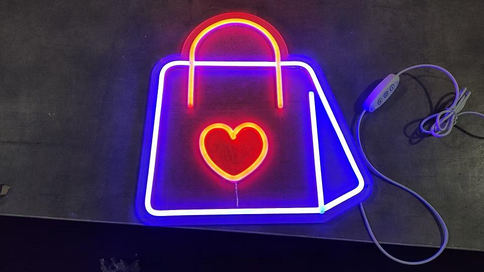 LED Bag Neon Sign Shoulder Bag Handbag Neon Sign Christmas Neon