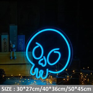 Halloween Skeleton Skull Acrylic Neon Sign Halloween Skeleton Decor Home Shop Holiday Decor Flexible Neon Light Neon Decor LED Store Light