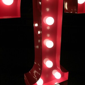 12 Metal Light up Letters Red A-Z Marquee Letters | Etsy