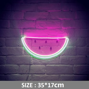 Watermelon Neon Sign Custom Neon Sign Fruit Sign Shop Store Wall Table Decor
