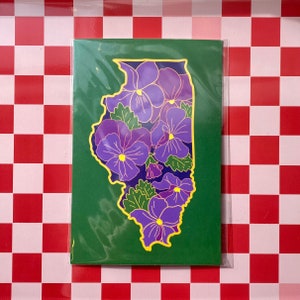 Stampa 4 x 6 - Viola dell'Illinois - Serie State Flower - Violette IL da incorniciare o spedire