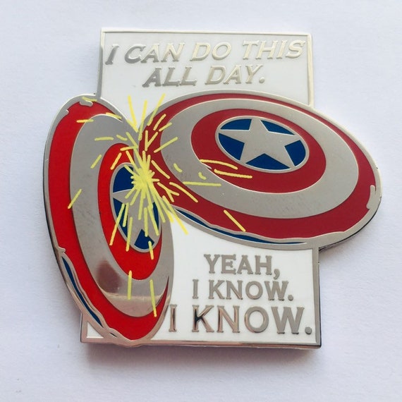 SALE I Can Do This All Day Inspired by Avengers Endgame Flair Lapel Pins  Captain America Fight Fan Art I Know 