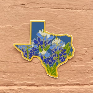 Texas Bluebonnet - State Flower Series - Vinyl Sticker - Waterproof, durable TX bluebonnets Lone Star State Austin Houston