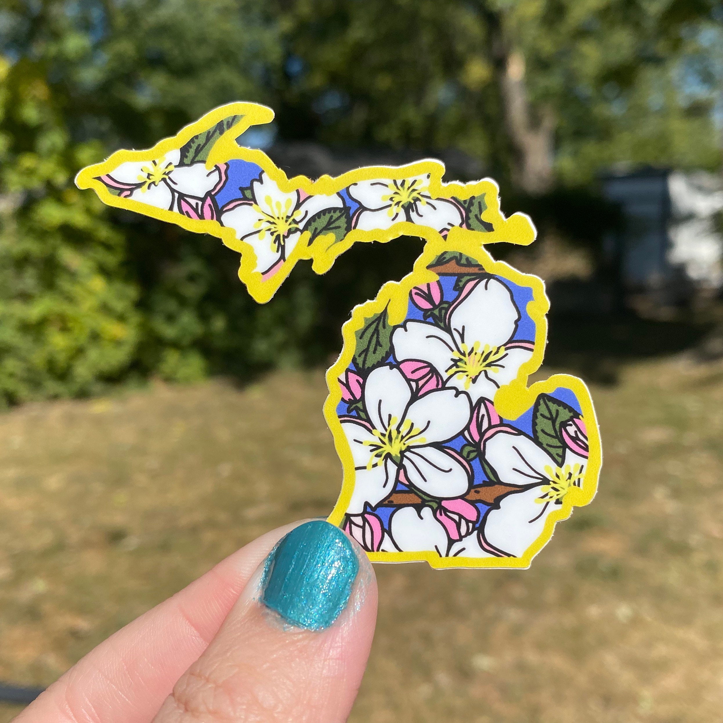 Michigan Apple Blossom Vinyl Sticker State Flower Series Etsy Michigan Apple Blossom Vinyl Sticker State Flower Series Etsy