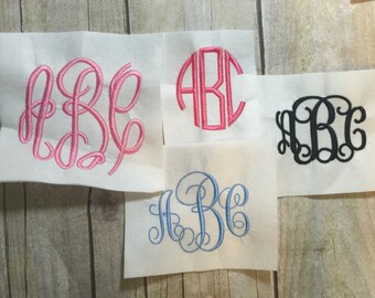 Monogram Font Embroidery Package Deal, 4 Monogram Fonts Package