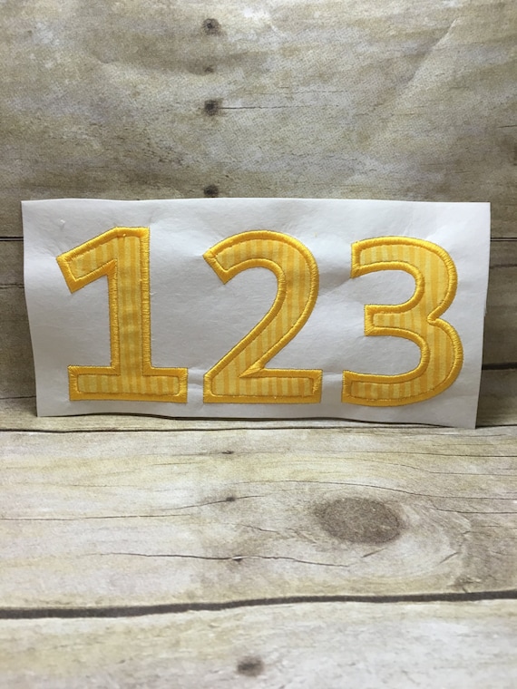Bold Number Applique Number Applique Design | Etsy