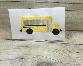School Bus EMbroidery Design, Back To School Embroidery Design