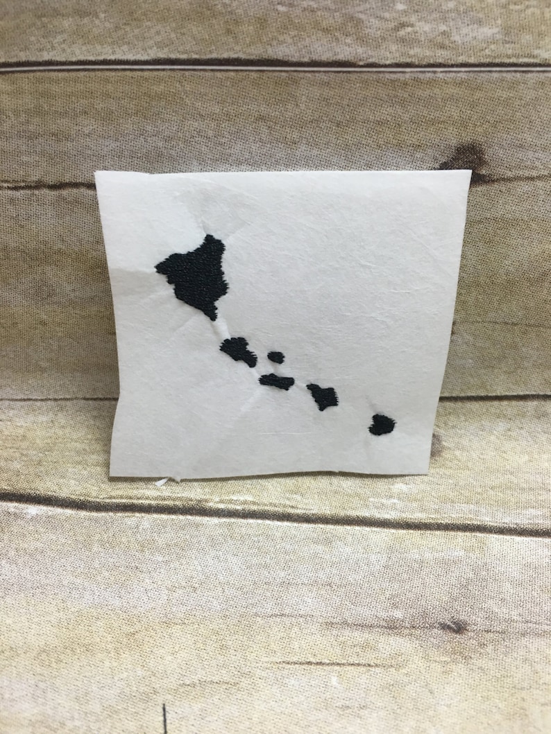 Hawaii Embroidery Design Hawaii Embroidery Design Filled In Etsy