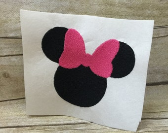 Minnie Mouse Embroidery Design, Minnie Solid Embroidery Design