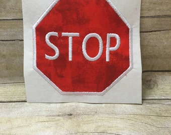 Stop Sign Applique, Stop Sign EMbroidery Design Applique, Stop Sign Traffic sign